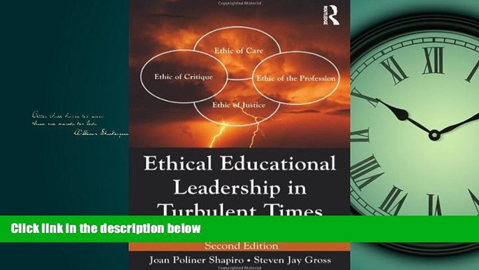 Popular Book Ethical Educational Leadership in Turbulent Times: (Re) Solving Moral Dilemmas