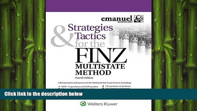 Big Deals  Strategies   Tactics for the FINZ Multistate Method (Emmanuel Bar Review) (Emanuel Bar