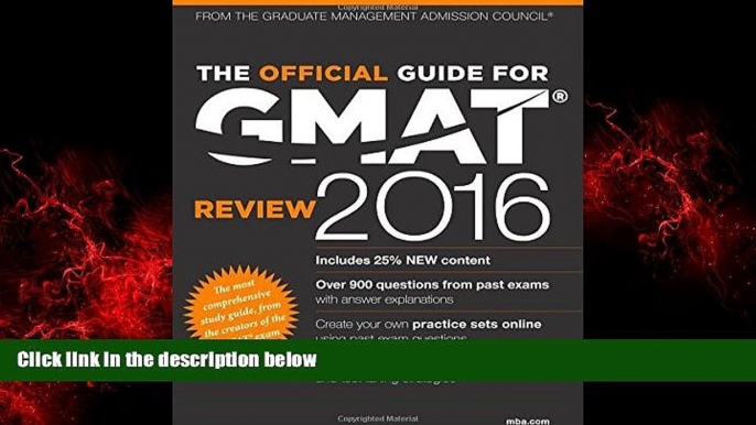 Big Deals  The Official Guide for GMAT Review 2016 with Online Question Bank and Exclusive Video