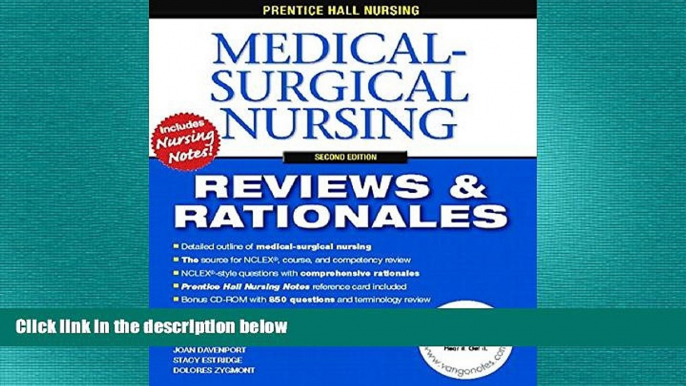 Big Deals  Prentice-Hall Nursing Reviews   Rationales: Medical-Surgical Nursing, 2nd Edition  Best