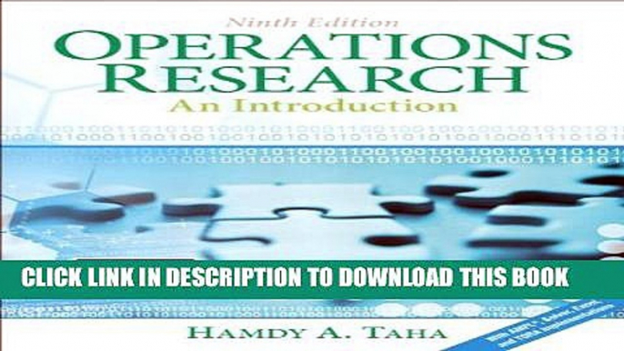 Collection Book Operations Research: An Introduction (9th Edition)