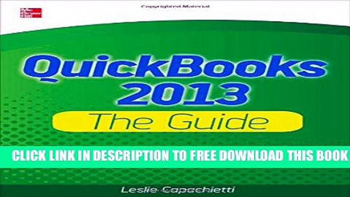 New Book QuickBooks 2013 The Guide (QuickBooks: The Official Guide)