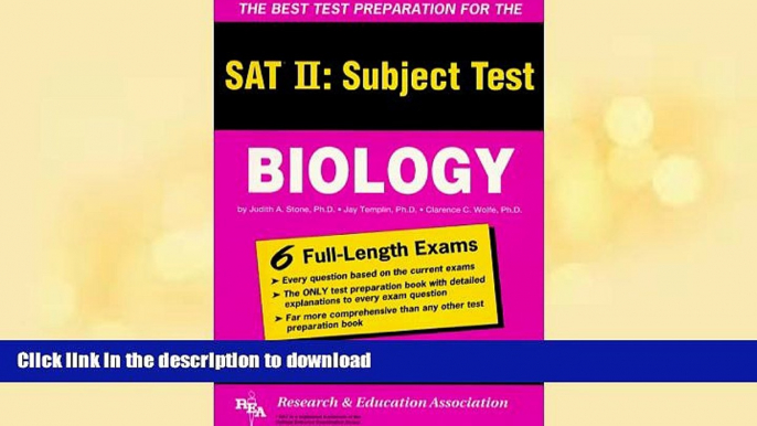 READ BOOK  The Best Test Preparation for the Sat II: Subject Test/Achievement Test in Biology