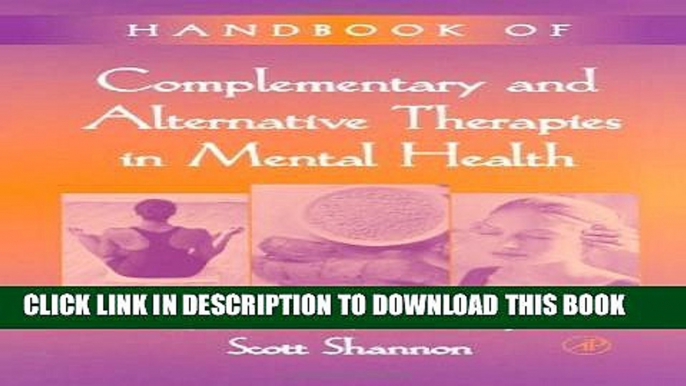 New Book Handbook of Complementary and Alternative Therapies in Mental Health