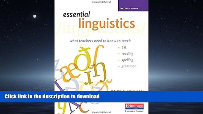 FAVORIT BOOK Essential Linguistics, Second Edition: What Teachers Need to Know to Teach ESL,