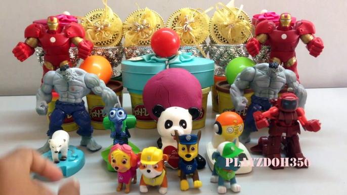 PLAY DOH SURPRISE EGGS with Surprise Toys,Hulk,Marvel Avengers, Iron Man,Paw Patrol,videos for kids,Children's Toys