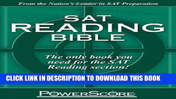 [PDF] SAT Reading Bible : PowerScore Test Preparation Popular Online