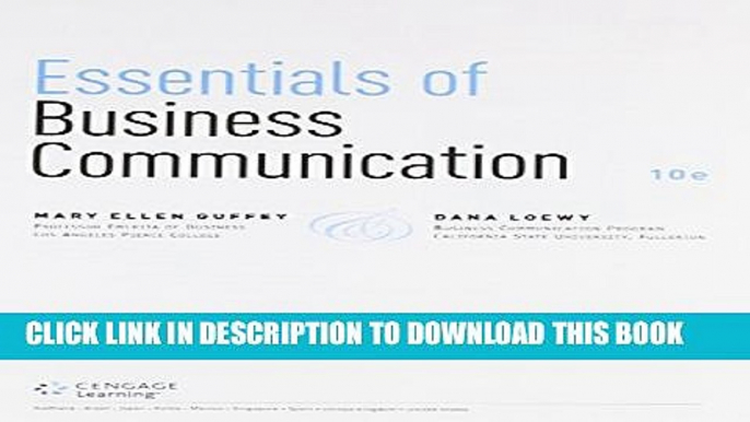 [PDF] Bundle: Essentials of Business Communication, Loose-Leaf Version, 10th + Premium Website, 1