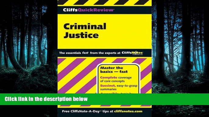 Popular Book CliffsQuickReview Criminal Justice (Cliffs Quick Review (Paperback))