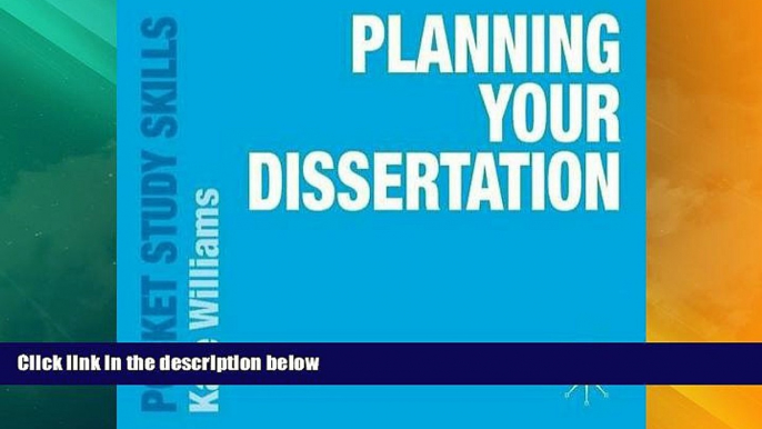 Big Deals  Planning Your Dissertation (Pocket Study Skills)  Best Seller Books Most Wanted