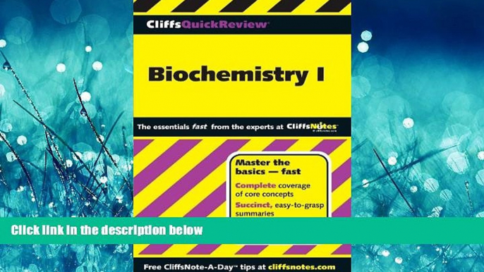 For you CliffsQuickReview Biochemistry I (Cliffs Quick Review (Paperback))