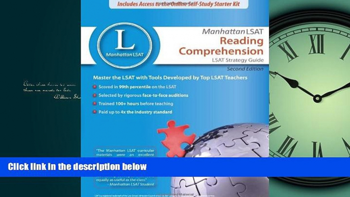 Choose Book Manhattan LSAT Reading Comprehension Strategy Guide (Manhattan LSAT Strategy Guides)