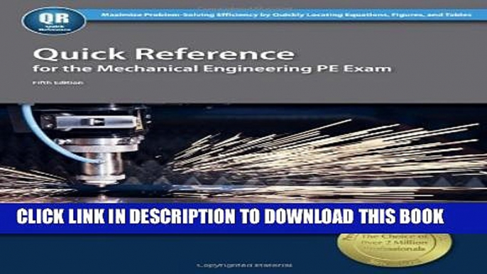 New Book Quick Reference for the Mechanical Engineering PE Exam, 5th Ed