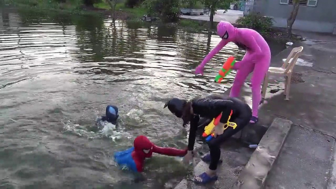 Spiderman vs Joker Boxing Dance Frozen elsa vs Pinks SpiderGirl Pranks Fun superheroes-9SRDgHyQ3Jo part 7