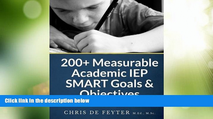 Big Deals  200+ Measurable Academic IEP SMART Goals   Objectives  Best Seller Books Best Seller