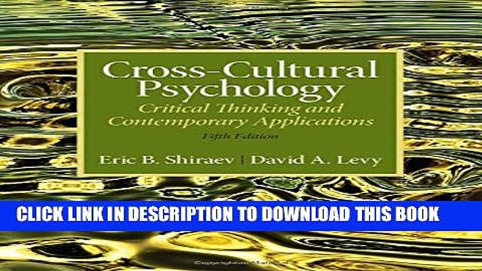 Collection Book Cross-Cultural Psychology: Critical Thinking and Contemporary Applications, Fifth