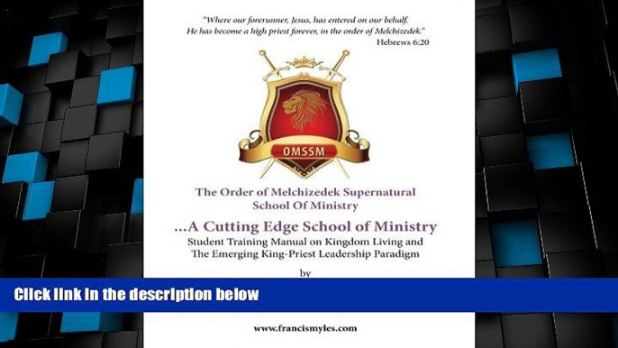 Big Deals  The Order of Melchizedek Supernatural School Of Ministry  Best Seller Books Best Seller