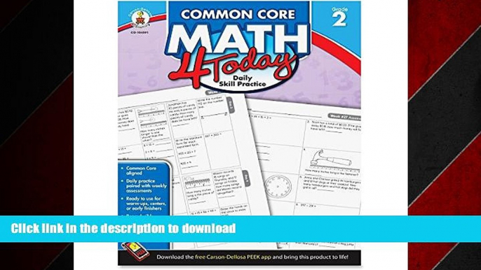 FAVORIT BOOK Carson Dellosa Common Core 4 Today Workbook, Math, Grade 2, 96 Pages (CDP104591) READ