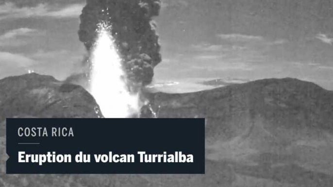 Time-lapse de l'éruption du volcan Turrialba au Costa Rica