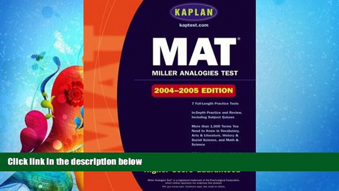 complete  Kaplan MAT: 2004-2005 Edition