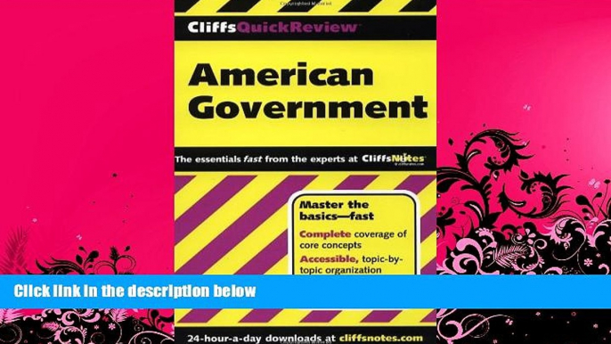 behold  CliffsQuickReview American Government (Cliffs Quick Review (Paperback))