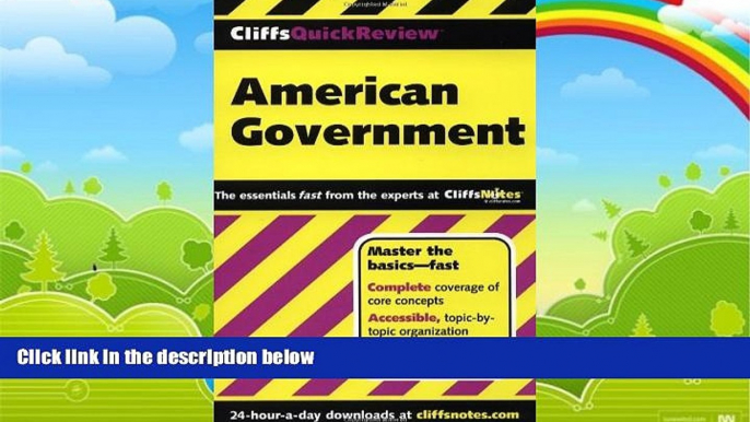 Big Deals  CliffsQuickReview American Government (Cliffs Quick Review (Paperback))  Free Full Read