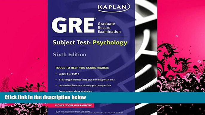 different   GRE Subject Test: Psychology (Kaplan Test Prep)