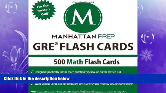 complete  500 GRE Math Flash Cards (Manhattan Prep GRE Strategy Guides)