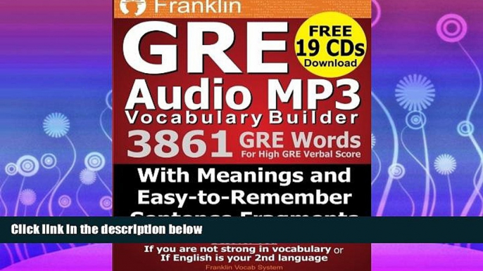 behold  Franklin GRE Audio MP3 Vocabulary Builder: Download 19 CDs with 3861 GRE Words For High