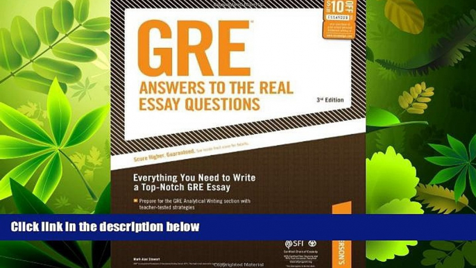 behold  GRE: Answers to the Real Essay Questions: Everything You Need to Write a Top-Notch GRE