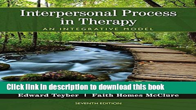 [PDF] Interpersonal Process in Therapy: An Integrative Model Full Colection