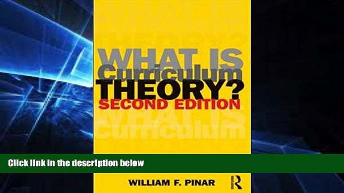 Big Deals  What Is Curriculum Theory? (Studies in Curriculum Theory Series)  Free Full Read Best