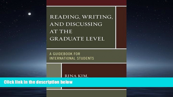 Choose Book Reading, Writing, and Discussing at the Graduate Level: A Guidebook for International