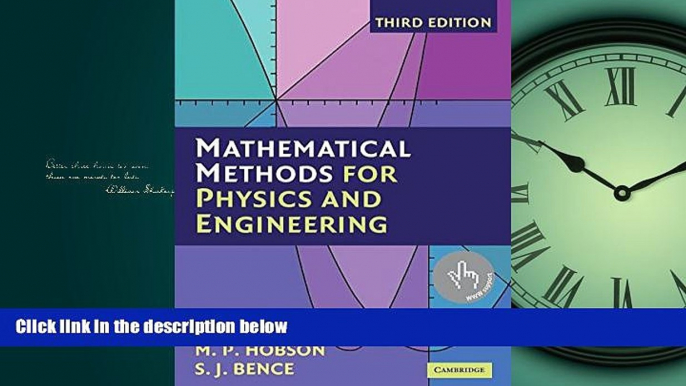 Online eBook Mathematical Methods for Physics and Engineering: A Comprehensive Guide