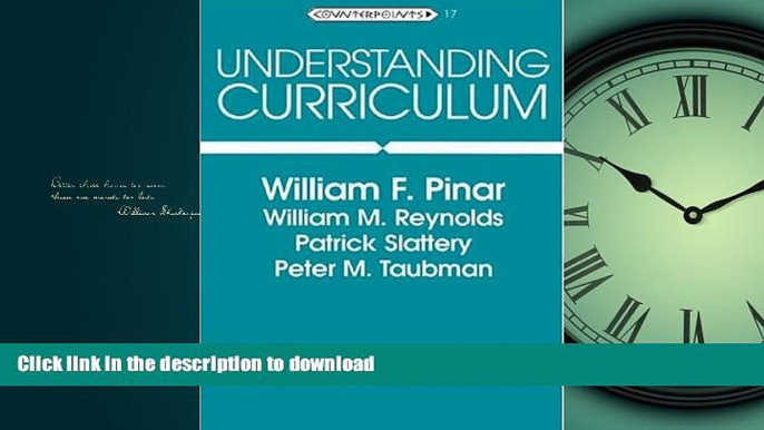 FAVORIT BOOK Understanding Curriculum: An Introduction to the Study of Historical and Contemporary