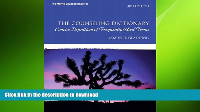 READ  The Counseling Dictionary: Concise Definitions of Frequently Used Terms (3rd Edition)  BOOK