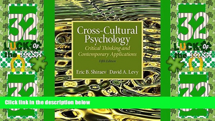 Must Have PDF  Cross-Cultural Psychology: Critical Thinking and Contemporary Applications, Fifth