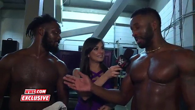 Cedric Alexander and Rich Swann are ready to party after their victory- Raw Fallout, Sept. 26, 2016