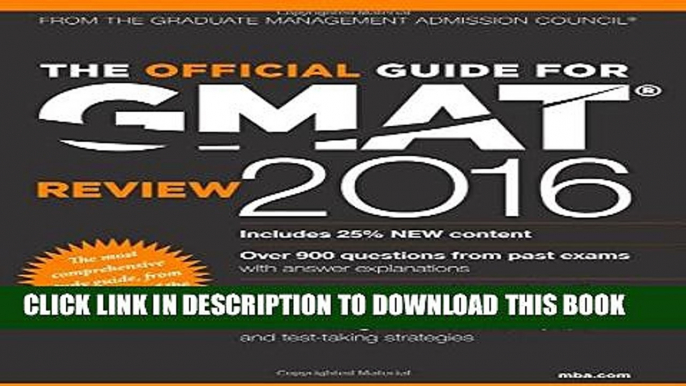 Collection Book The Official Guide for GMAT Review 2016 with Online Question Bank and Exclusive