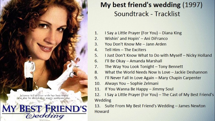 My best friend's wedding (1997) soundtrack - trcklist