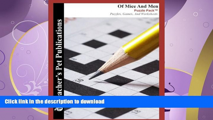 READ  Of Mice And Men Puzzle Pack - Teacher Lesson Plans, Activities, Crossword Puzzles, Word