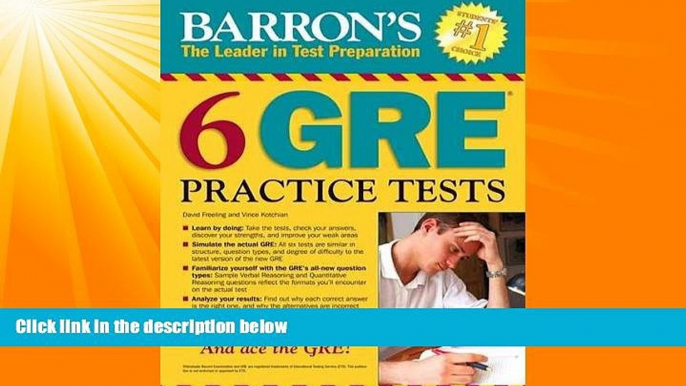 Big Deals  Barron s 6 GRE Practice Tests, 2nd Edition  Best Seller Books Most Wanted