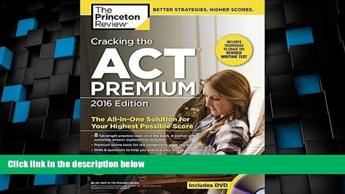 Big Deals  Cracking the ACT Premium Edition with 8 Practice Tests and DVD, 2016 (College Test