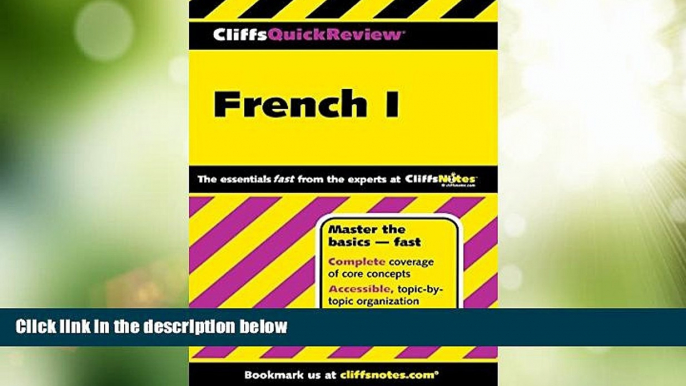 Big Deals  CliffsQuickReview French I (Cliffs Quick Review (Paperback)) (Bk. 1)  Free Full Read