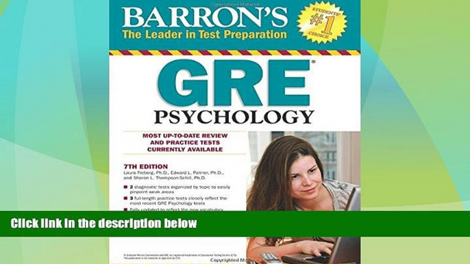 Big Deals  Barron s GRE Psychology, 7th Edition  Best Seller Books Most Wanted