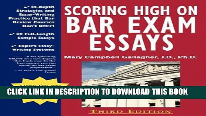 [PDF] Scoring High on Bar Exam Essays: In-Depth Strategies and Essay-Writing That Bar Review