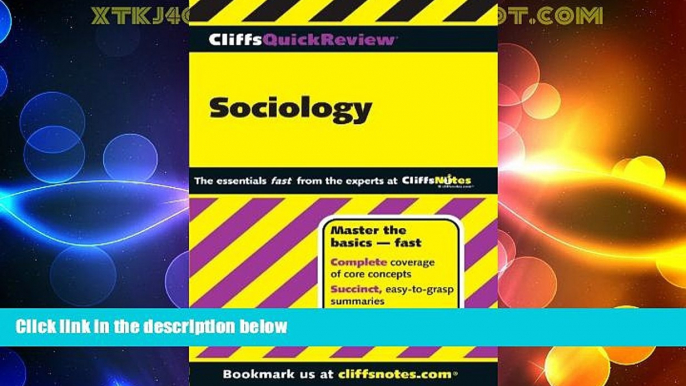 Big Deals  CliffsQuickReview Sociology (Cliffs Quick Review (Paperback))  Free Full Read Most Wanted