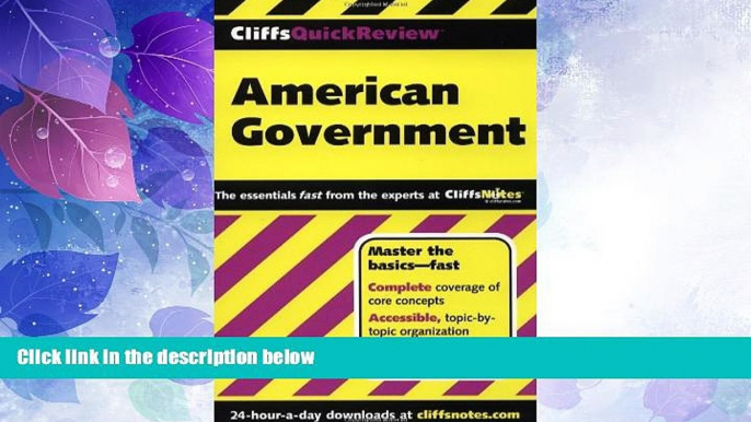 Big Deals  CliffsQuickReview American Government (Cliffs Quick Review (Paperback))  Free Full Read