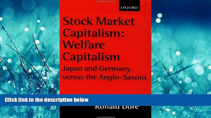 Free [PDF] Downlaod  Stock Market Capitalism: Welfare Capitalism: Japan and Germany versus the