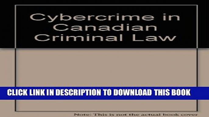 [PDF] Cybercrime in Canadian Criminal Law Full Collection